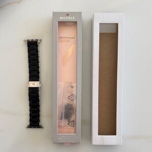MICHELE Silicone Wrapped Stainless Steel Apple Watch Bracelet